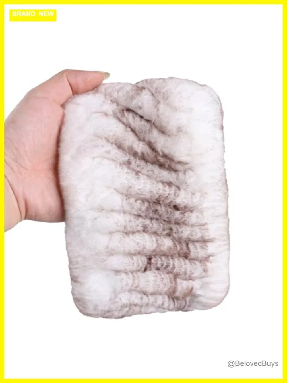 Rex Rabbit Fur Knitted Headband - Ear Warmer Neck Warmer Snood Scarf